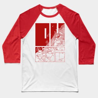 Dubai, UAE City Map Typography - Oriental Baseball T-Shirt